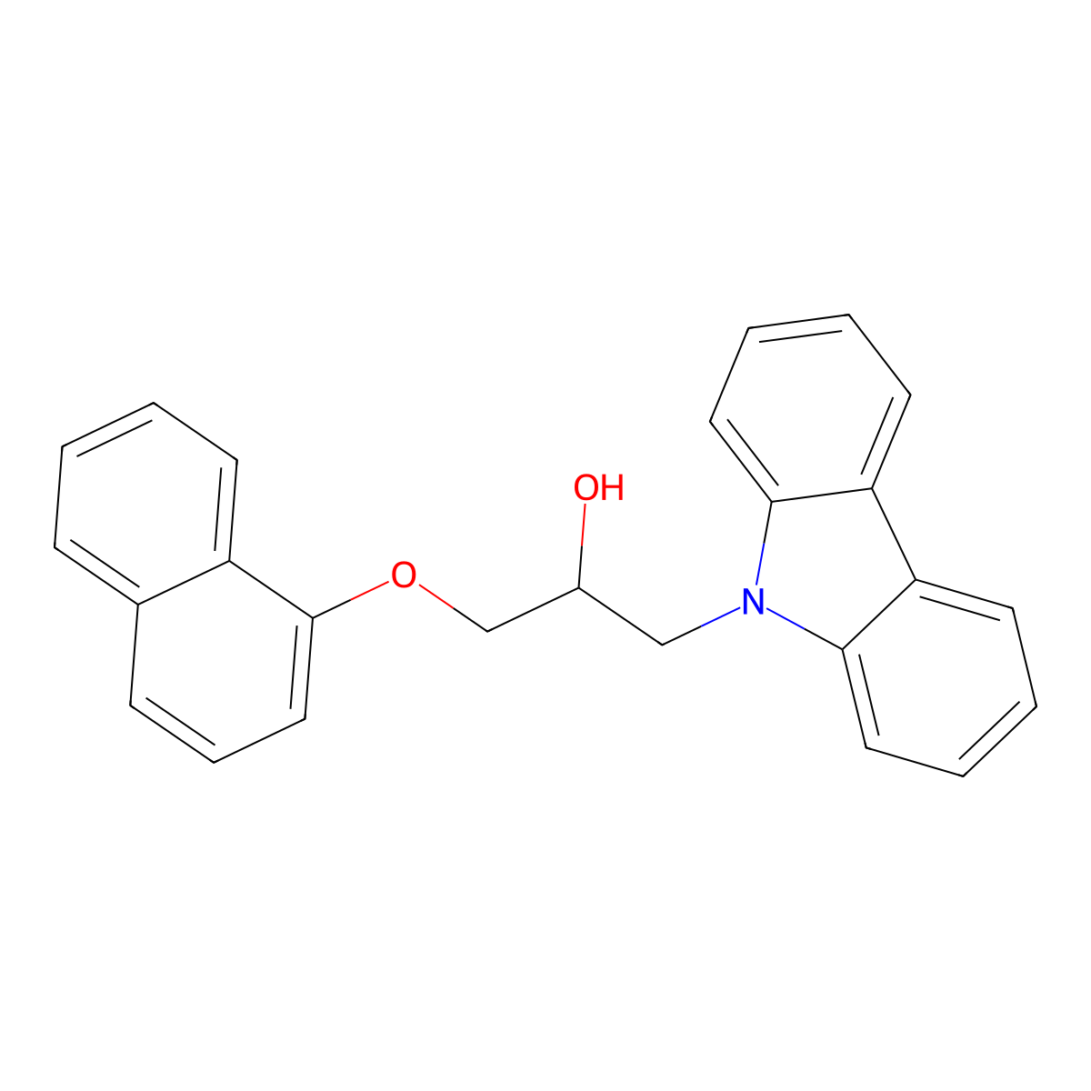 1-(9H-carbazol-9-yl)-3-(naphthalen-1-yloxy)propan-2-ol molecular structure, CAS 312598-15-5