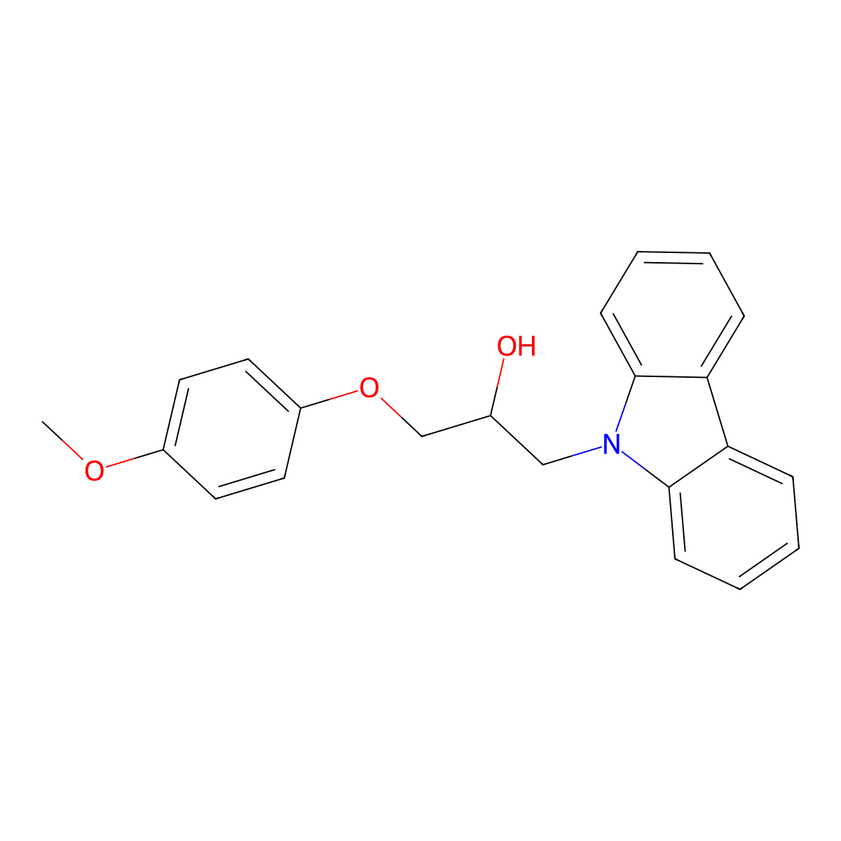 1-Carbazol-9-yl-3-(4-methoxyphenoxy)propan-2-ol molecular structure, CAS 312598-17-7