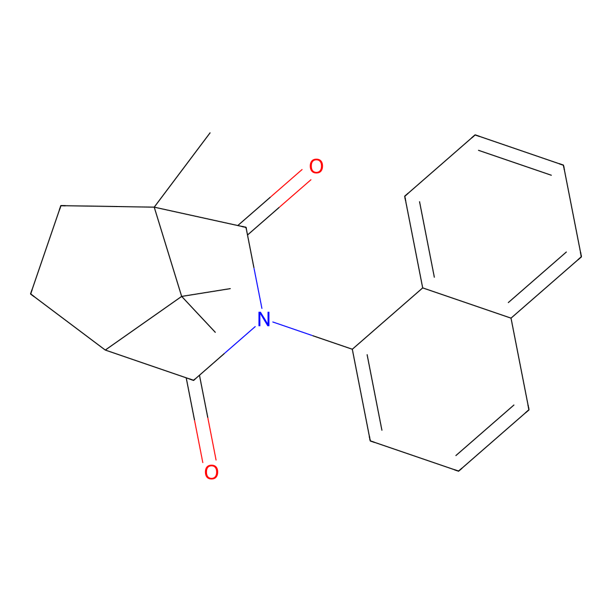 1,8,8-Trimethyl-3-(naphthalen-1-yl)-3-azabicyclo[3.2.1]octane-2,4-dione molecular structure, CAS 312598-45-1