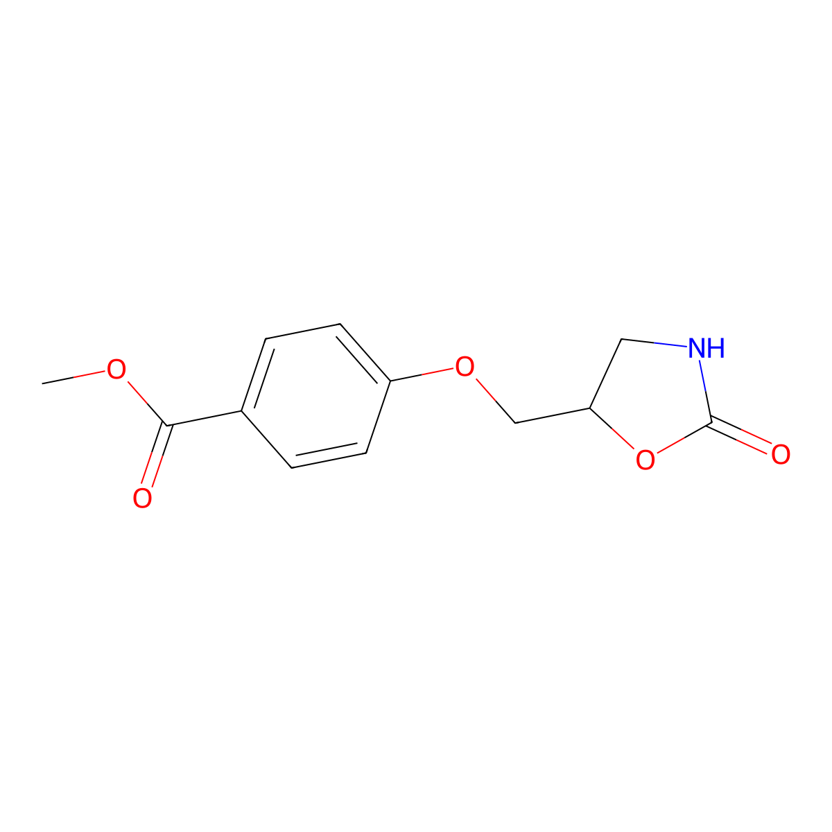 Methyl 4-[(2-oxo-1,3-oxazolidin-5-yl)methoxy]benzoate molecular structure, CAS 312598-51-9