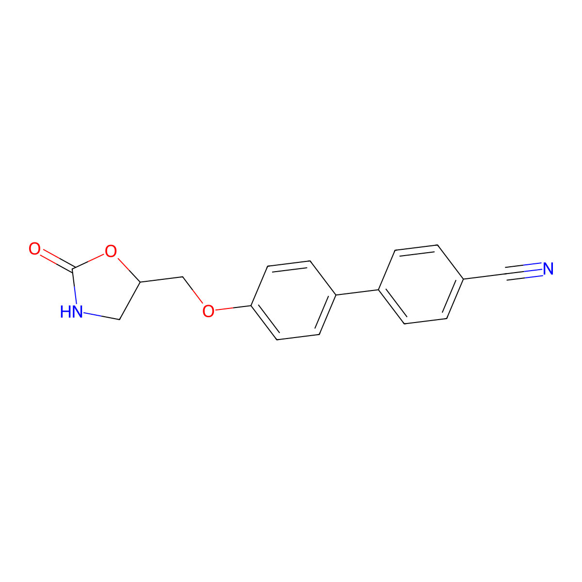 4'-(2-Oxo-oxazolidin-5-ylmethoxy)-biphenyl-4-carbonitrile molecular structure, CAS 312598-52-0