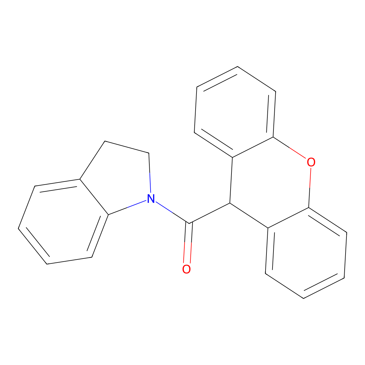 1-(9H-xanthen-9-ylcarbonyl)indoline molecular structure, CAS 312598-97-3