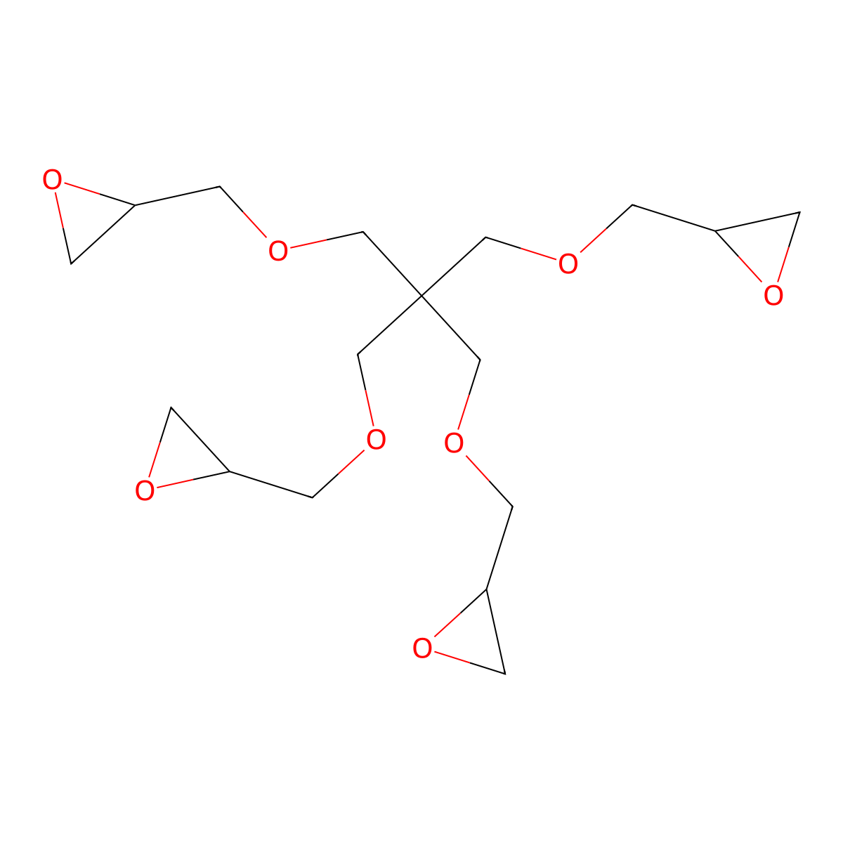 1,3-Bis(2,3-epoxypropoxy)-2,2-bis((2,3-epoxypropoxy)methyl)propane molecular structure, CAS 3126-63-4