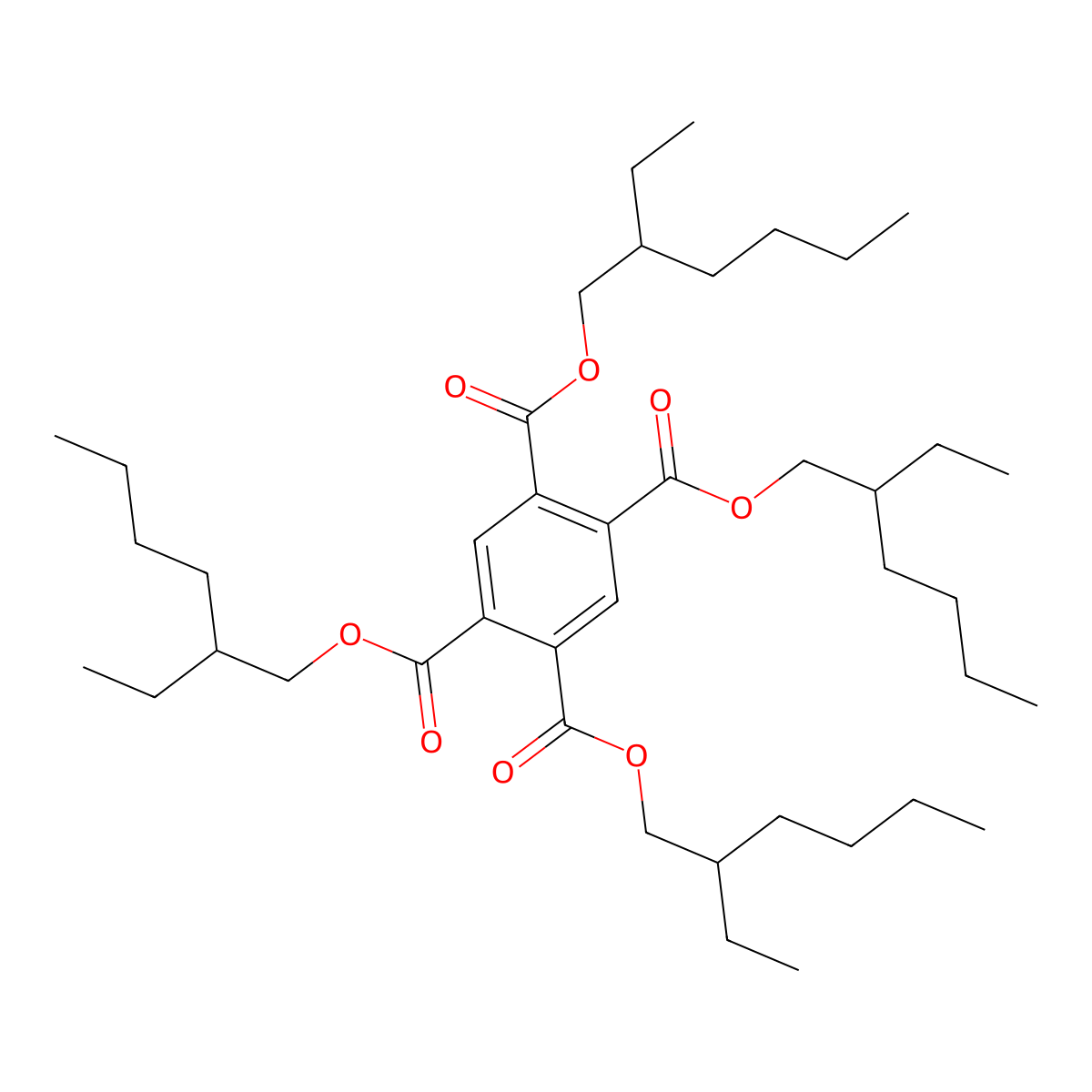 1,2,4,5-Benzenetetracarboxylic acid, 1,2,4,5-tetrakis(2-ethylhexyl) ester molecular structure, CAS 3126-80-5