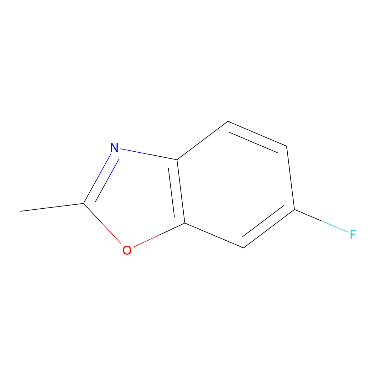 6-Fluoro-2-methylbenzoxazole molecular structure, CAS 312600-96-7