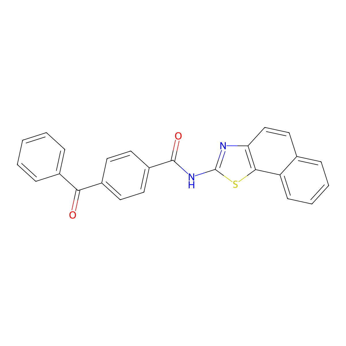 (Z)-4-benzoyl-N-(naphtho[2,1-d]thiazol-2(3H)-ylidene)benzamide molecular structure, CAS 312603-91-1