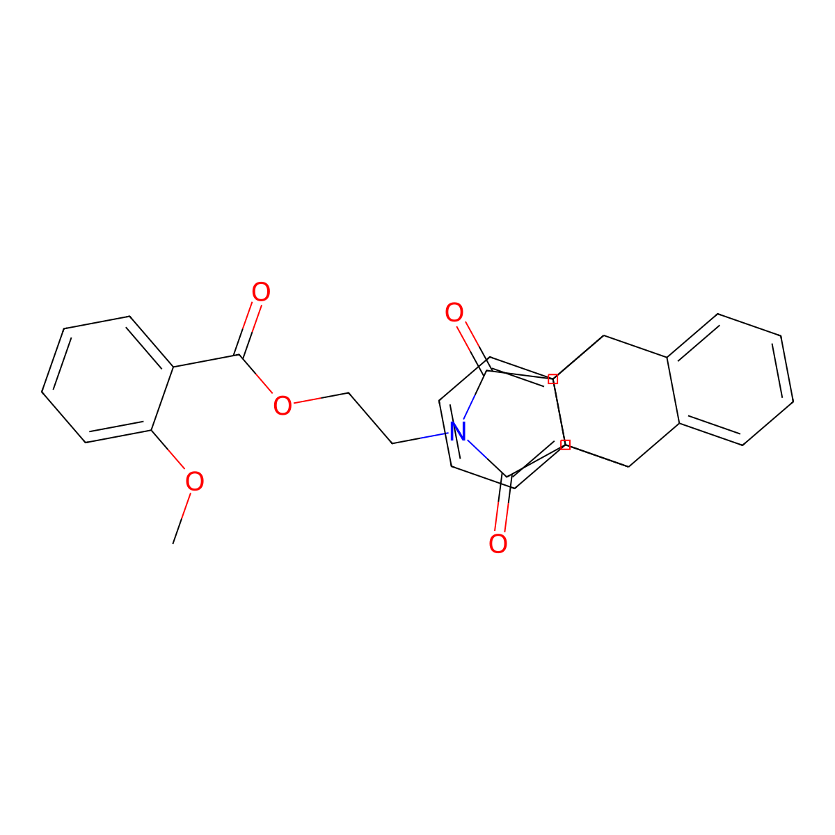 2-{16,18-Dioxo-17-azapentacyclo[6.6.5.0^{2,7}.0^{9,14}.0^{15,19}]nonadeca-2(7),3,5,9(14),10,12-hexaen-17-yl}ethyl 2-methoxybenzoate molecular structure, CAS 312604-42-5
