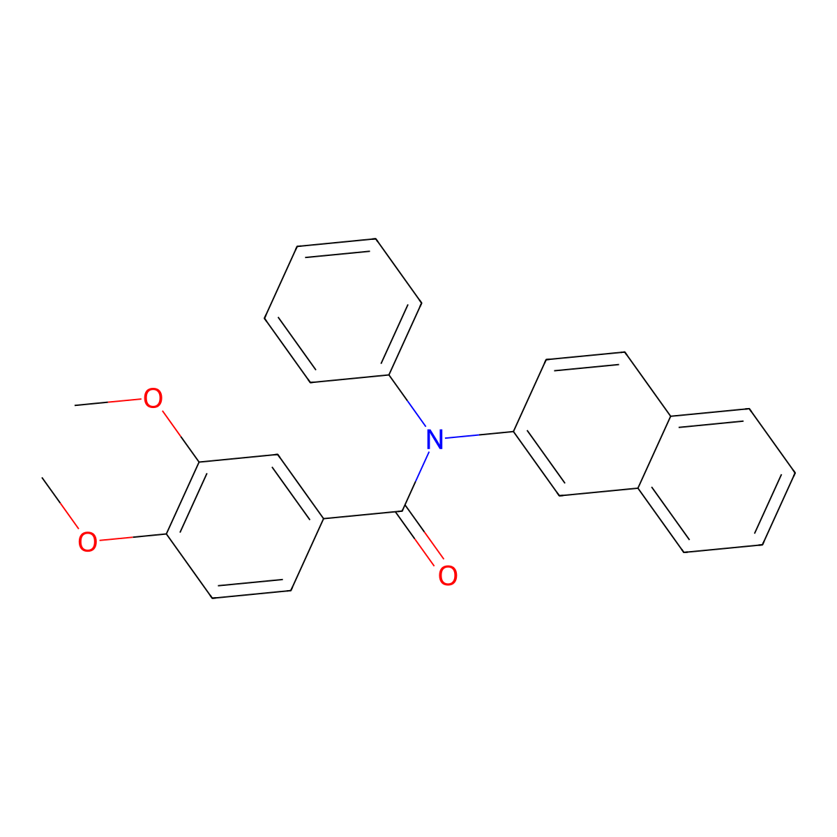 3,4-dimethoxy-N-naphthalen-2-yl-N-phenylbenzamide molecular structure, CAS 312604-52-7