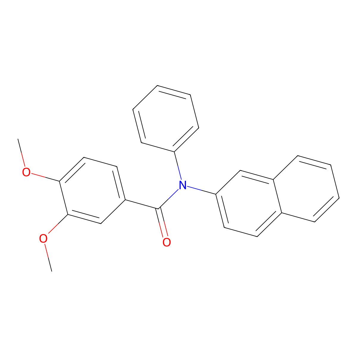 3,4-dimethoxy-N-naphthalen-2-yl-N-phenylbenzamide molecular structure, CAS 312604-52-7