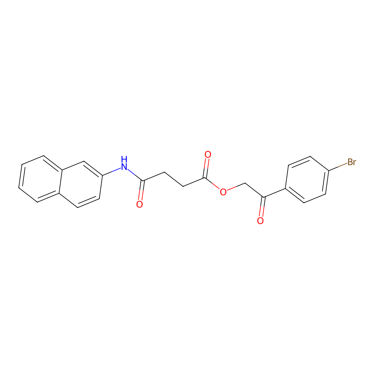 2-(4-Bromophenyl)-2-oxoethyl 4-(2-naphthylamino)-4-oxobutanoate molecular structure, CAS 312604-76-5