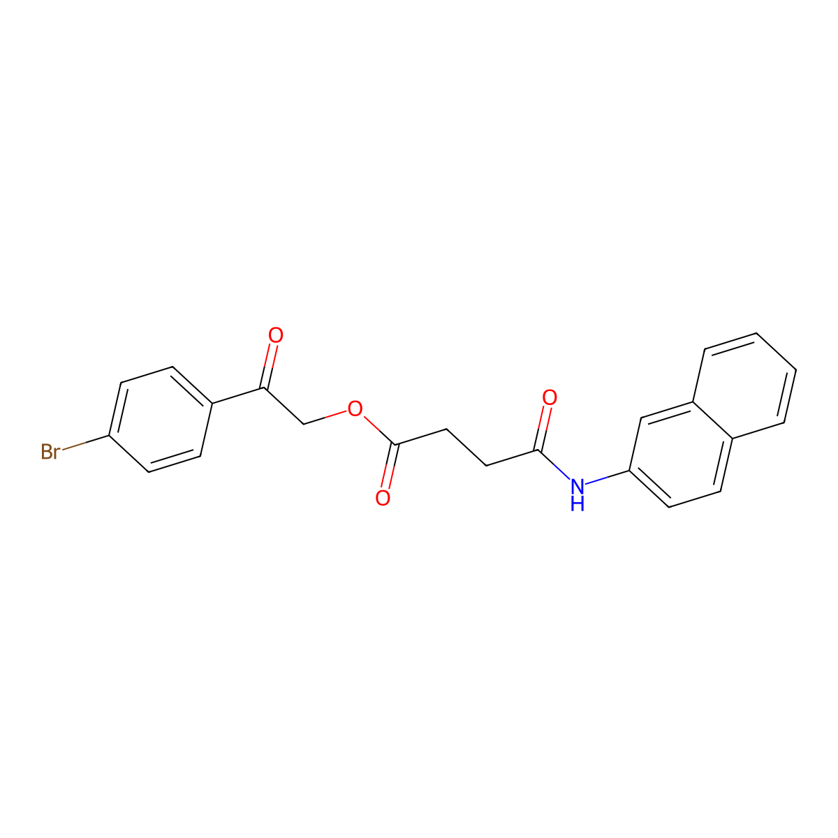 2-(4-Bromophenyl)-2-oxoethyl 4-(2-naphthylamino)-4-oxobutanoate molecular structure, CAS 312604-76-5