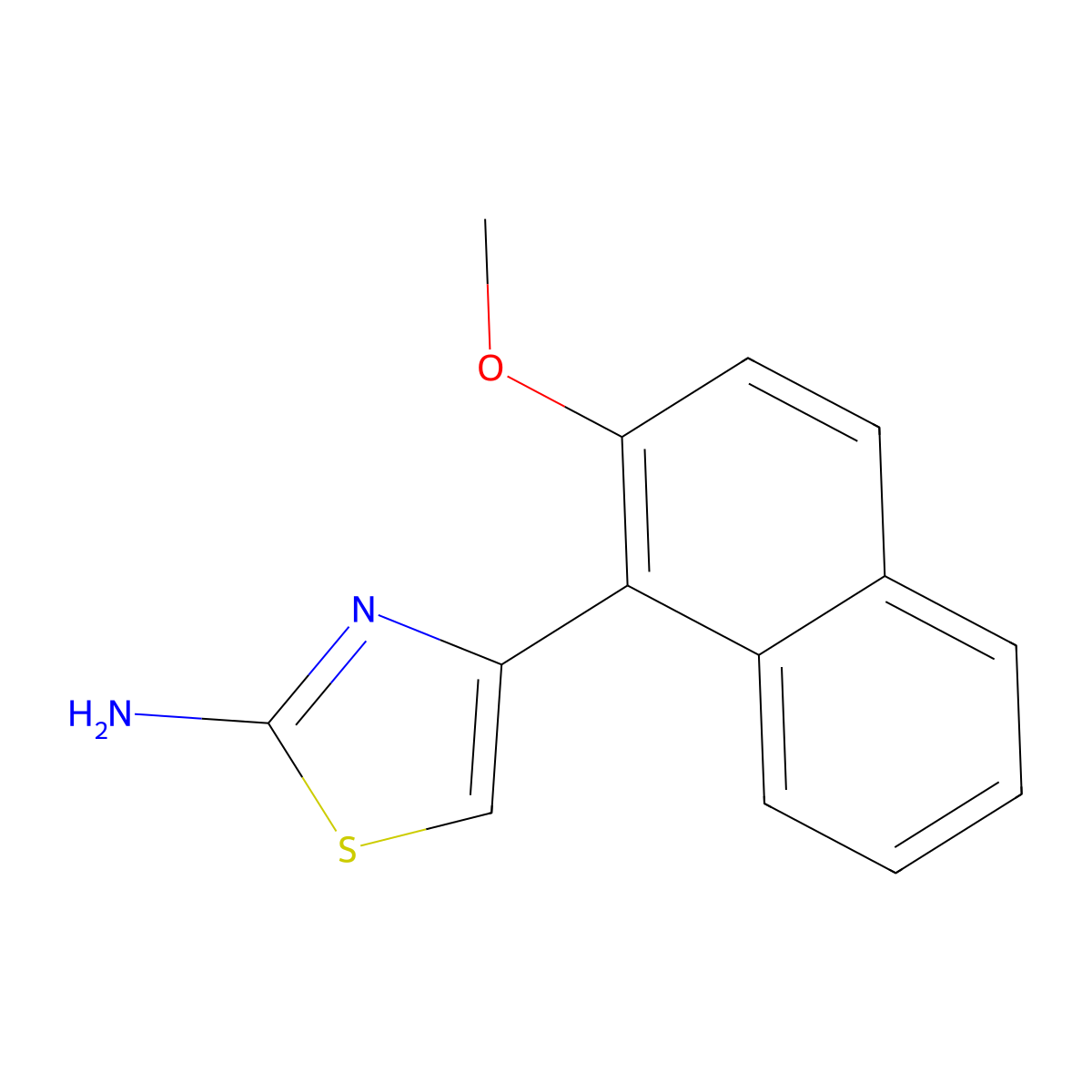 4-(2-Methoxy-1-naphthyl)-1,3-thiazol-2-amine molecular structure, CAS 312605-17-7