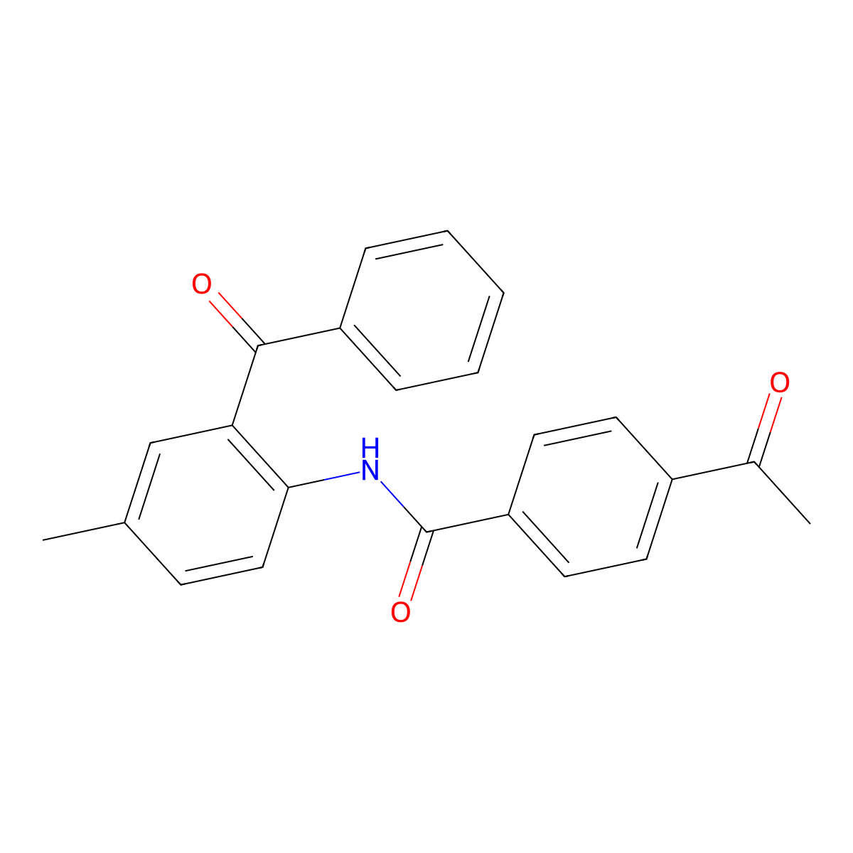 4-acetyl-N-(2-benzoyl-4-methylphenyl)benzamide molecular structure, CAS 312605-49-5