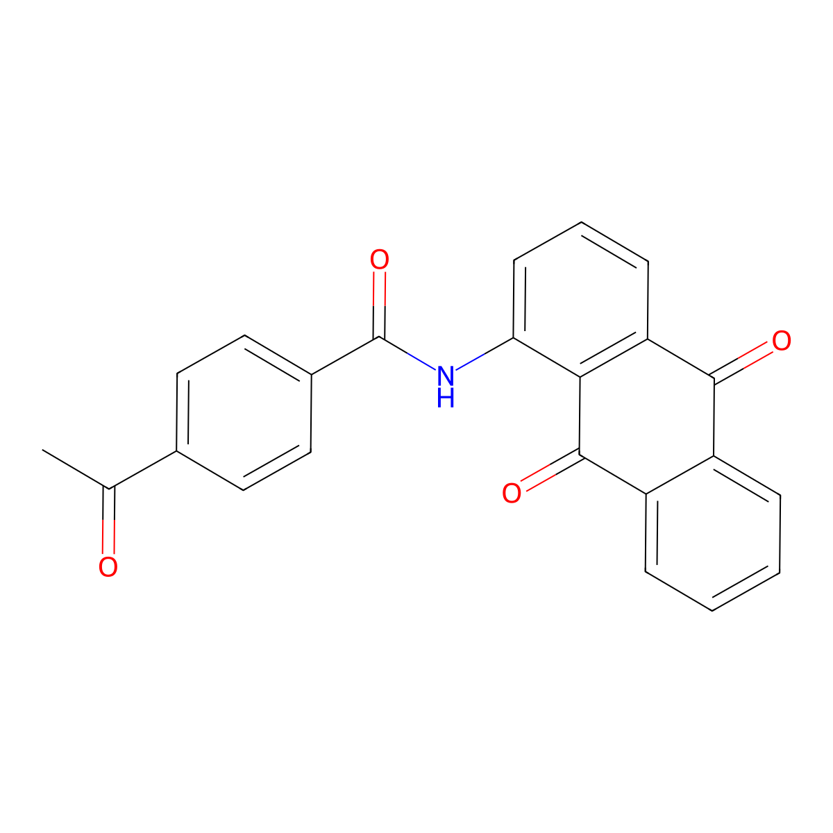 4-acetyl-N-(9,10-dioxo-9,10-dihydroanthracen-1-yl)benzamide molecular structure, CAS 312605-53-1