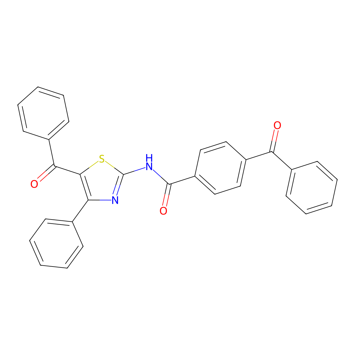 4-benzoyl-N-(5-benzoyl-4-phenyl-1,3-thiazol-2-yl)benzamide molecular structure, CAS 312605-81-5