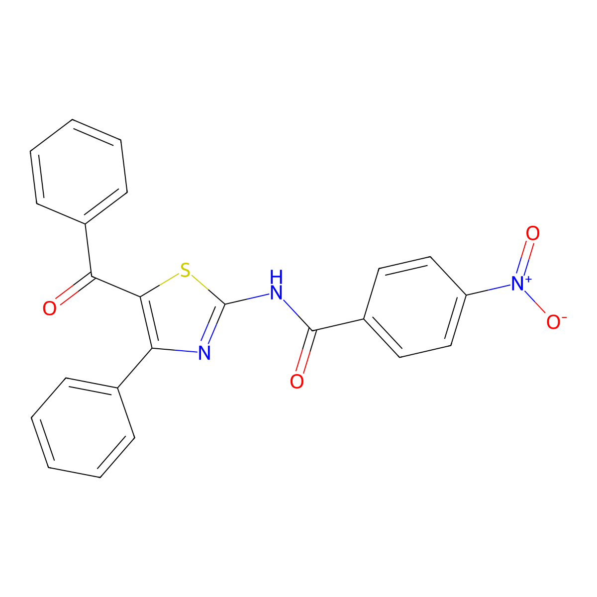 N-(5-benzoyl-4-phenyl-1,3-thiazol-2-yl)-4-nitrobenzamide molecular structure, CAS 312605-87-1