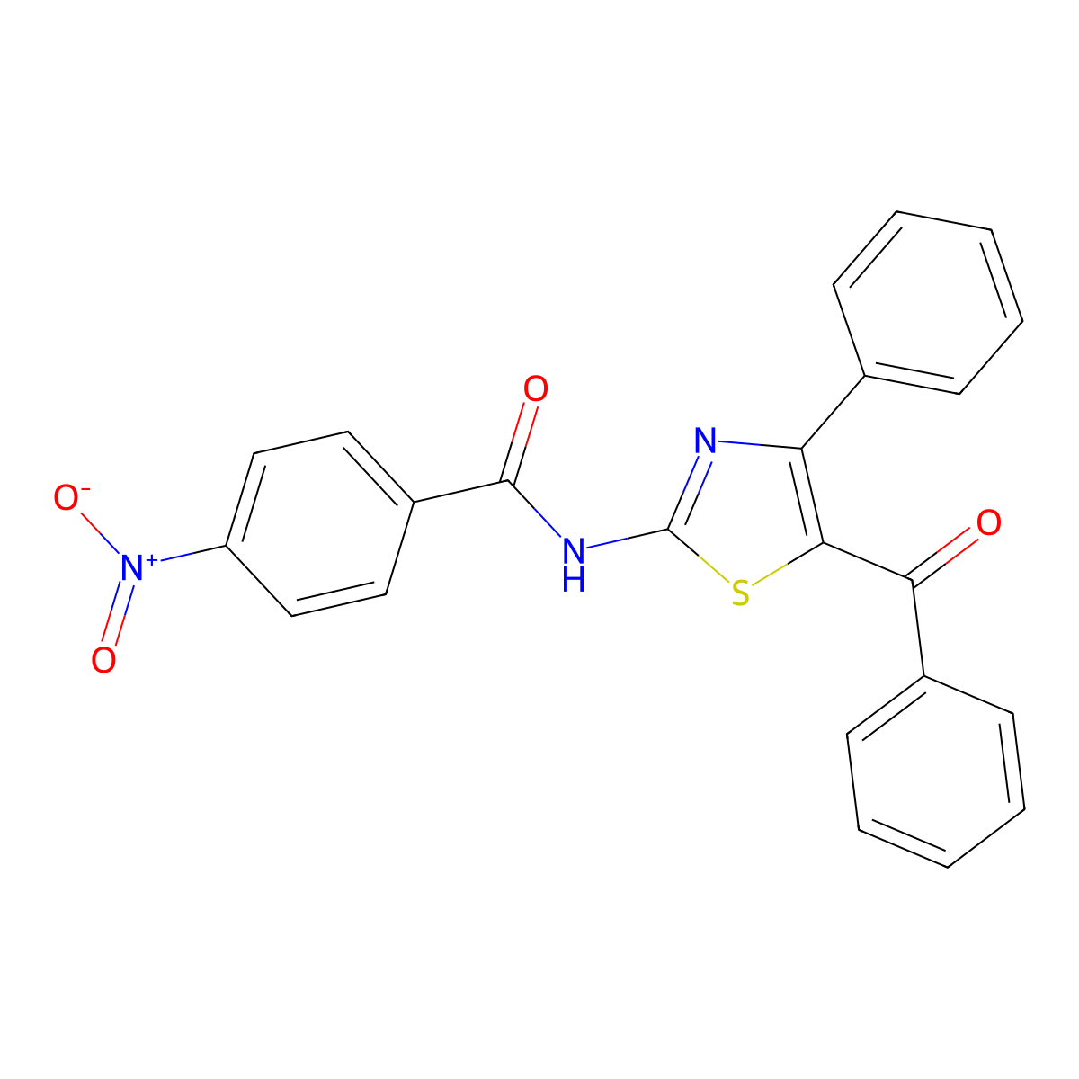 N-(5-benzoyl-4-phenyl-1,3-thiazol-2-yl)-4-nitrobenzamide molecular structure, CAS 312605-87-1