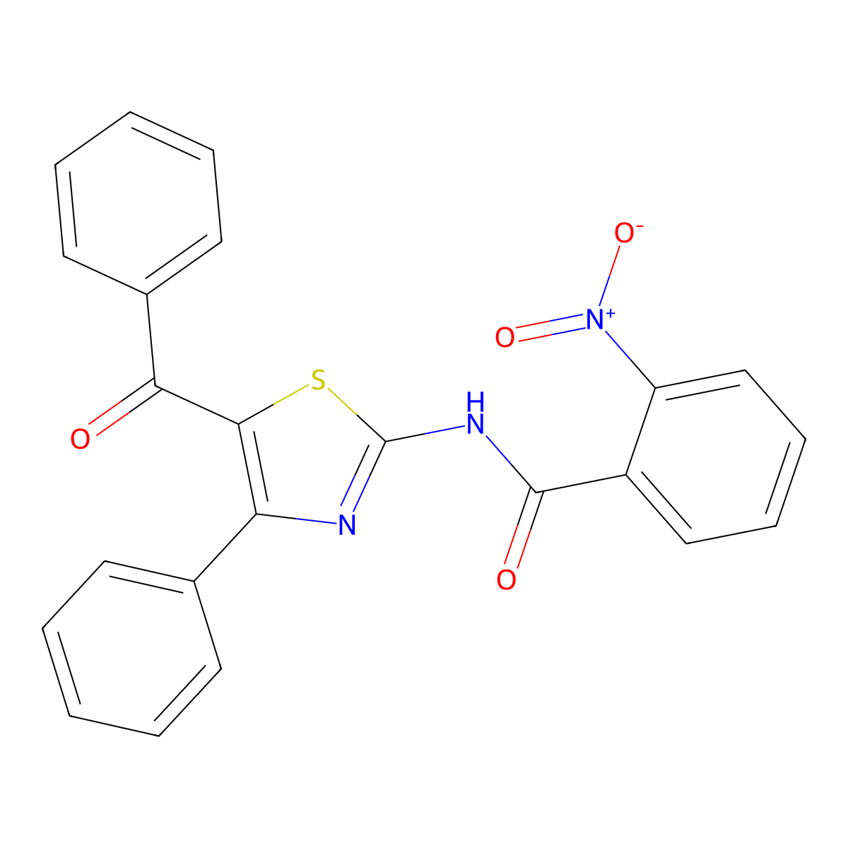 N-(5-benzoyl-4-phenyl-1,3-thiazol-2-yl)-2-nitrobenzamide molecular structure, CAS 312605-89-3