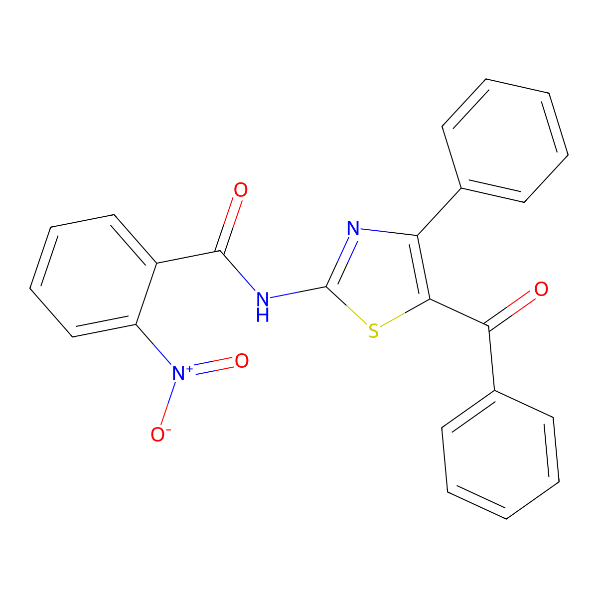 N-(5-benzoyl-4-phenyl-1,3-thiazol-2-yl)-2-nitrobenzamide molecular structure, CAS 312605-89-3