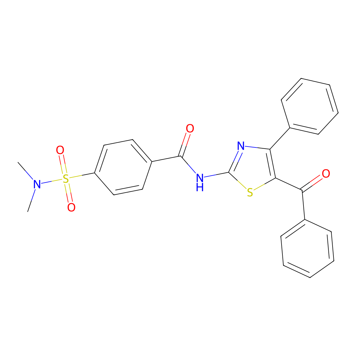 N-(5-benzoyl-4-phenyl-1,3-thiazol-2-yl)-4-(dimethylsulfamoyl)benzamide molecular structure, CAS 312605-91-7