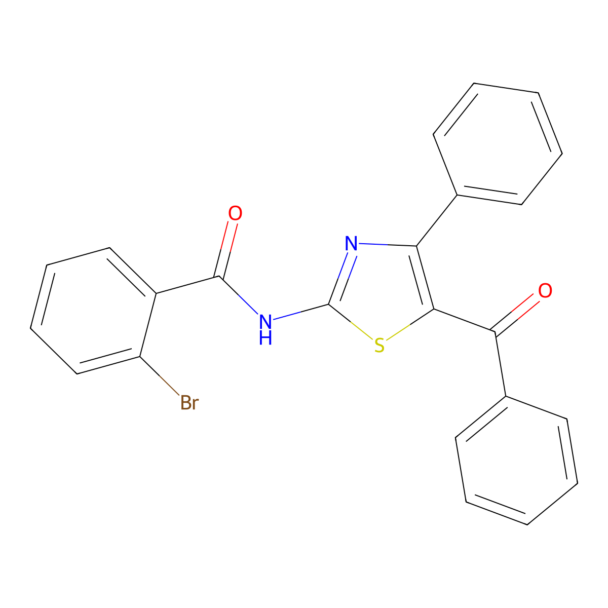 N-(5-benzoyl-4-phenyl-1,3-thiazol-2-yl)-2-bromobenzamide molecular structure, CAS 312606-00-1