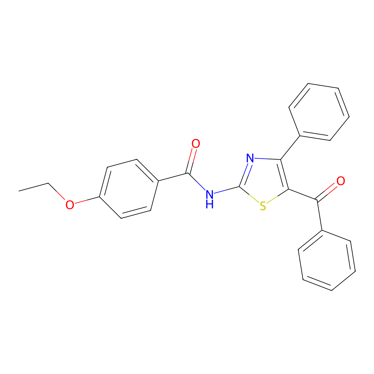 N-(5-benzoyl-4-phenyl-1,3-thiazol-2-yl)-4-ethoxybenzamide molecular structure, CAS 312606-04-5