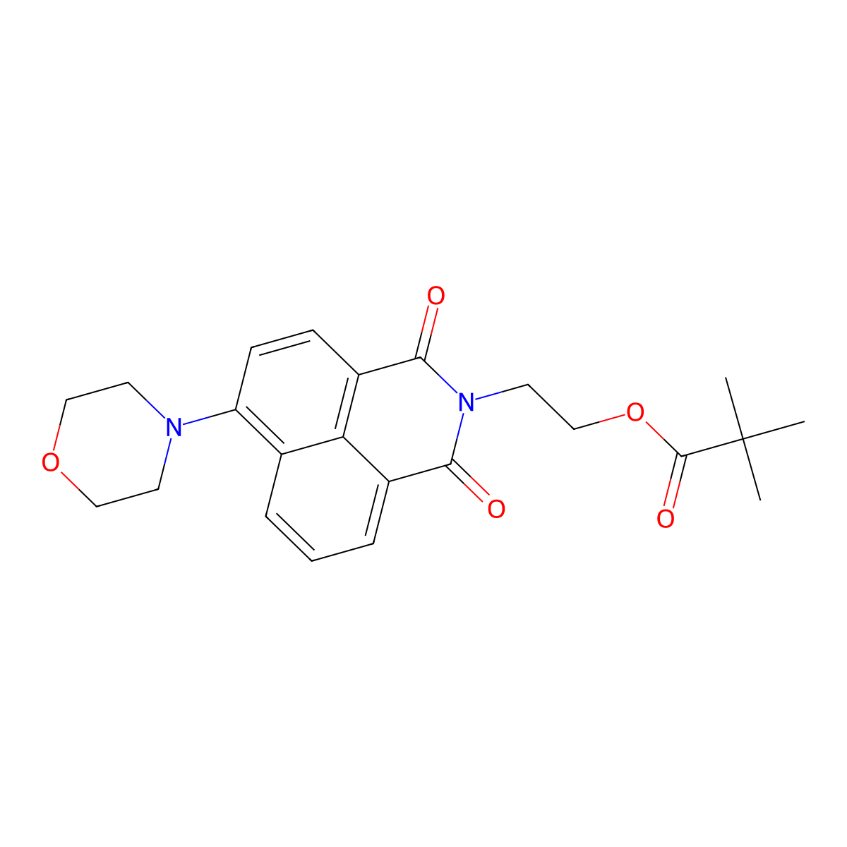 2-(6-morpholino-1,3-dioxo-1H-benzo[de]isoquinolin-2(3H)-yl)ethyl pivalate molecular structure, CAS 312606-21-6