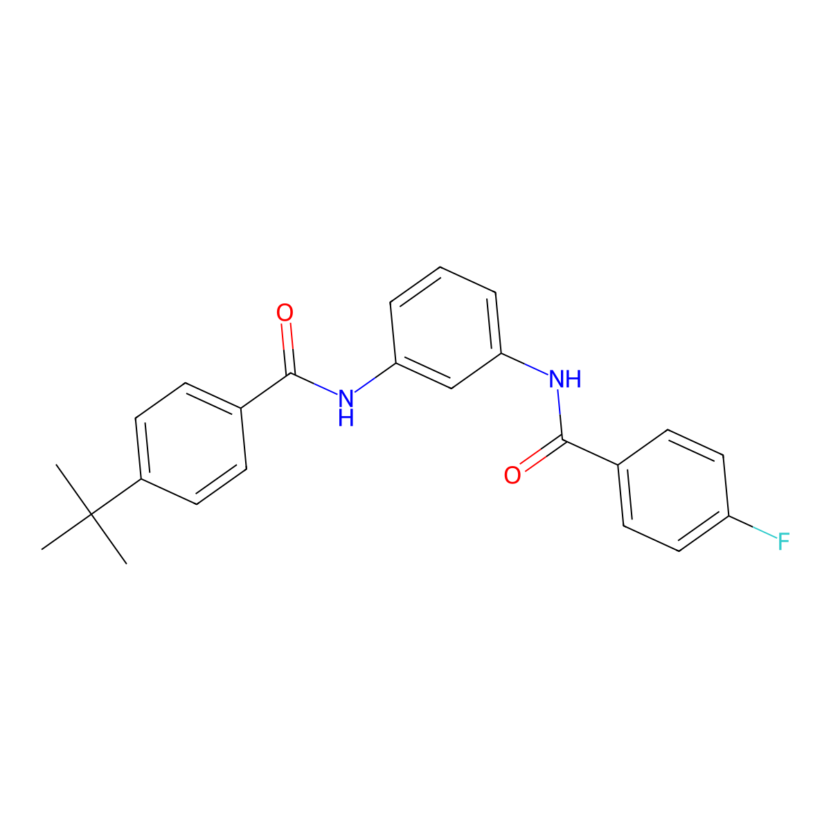 4-tert-butyl-N-[3-[(4-fluorobenzoyl)amino]phenyl]benzamide molecular structure, CAS 312607-18-4