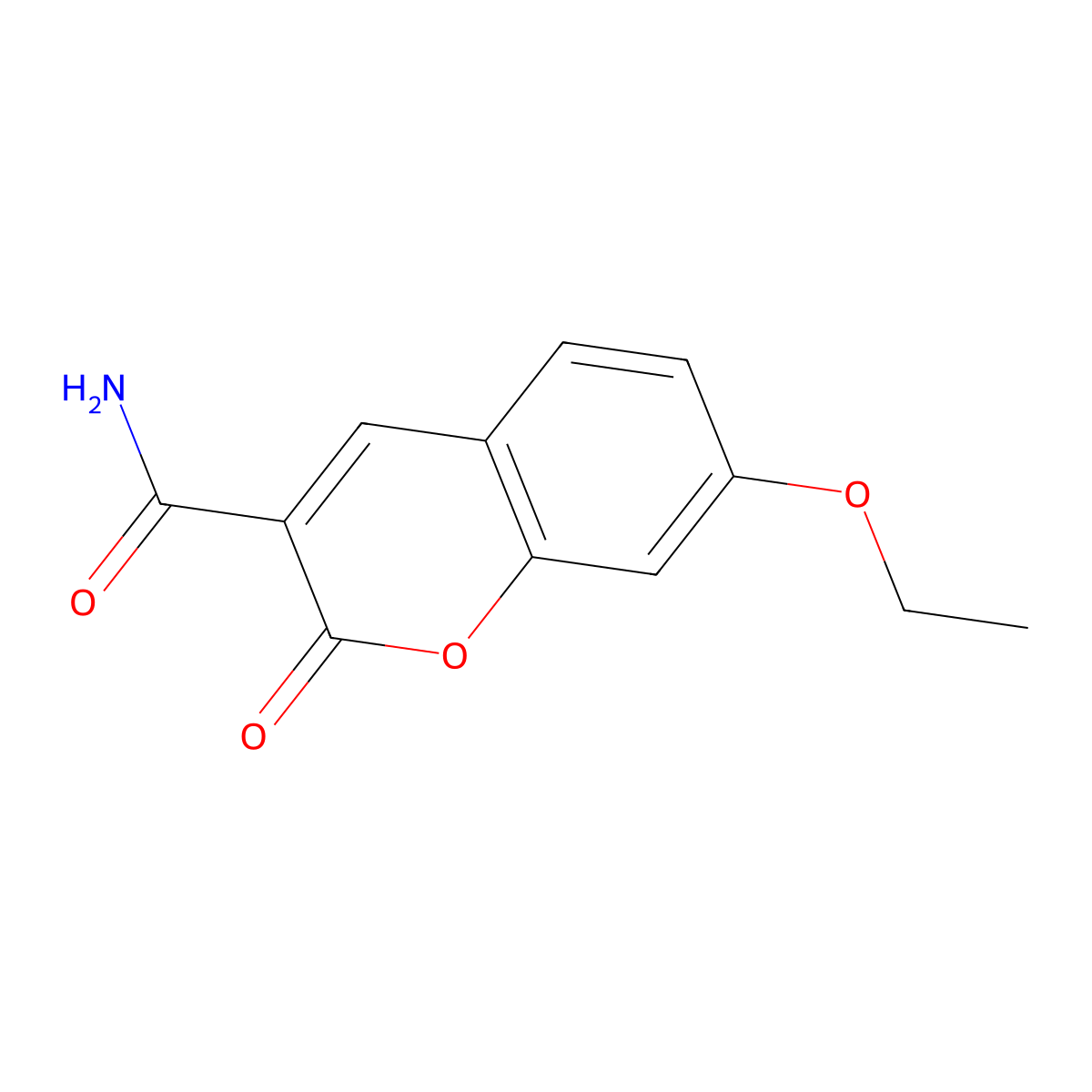 7-Ethoxy-2-oxochromene-3-carboxamide molecular structure, CAS 312607-62-8