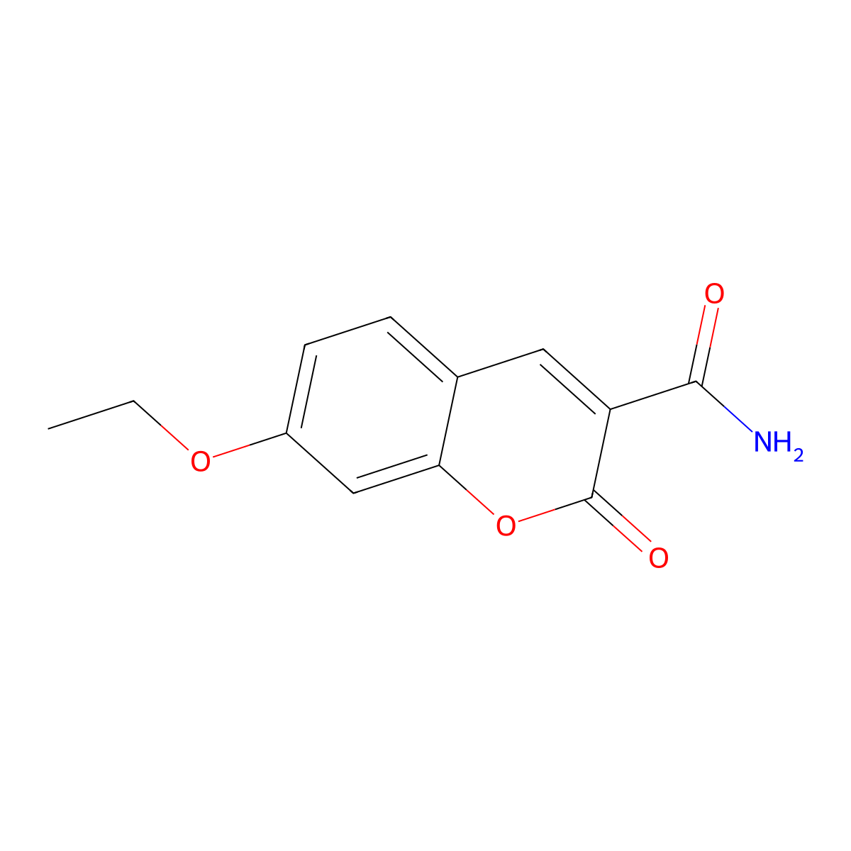 7-Ethoxy-2-oxochromene-3-carboxamide molecular structure, CAS 312607-62-8