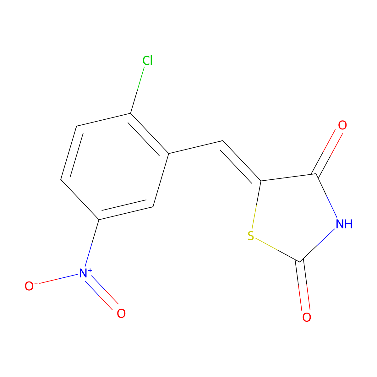 5-[(2-Chloro-5-nitrophenyl)methylidene]-1,3-thiazolidine-2,4-dione molecular structure, CAS 312608-20-1