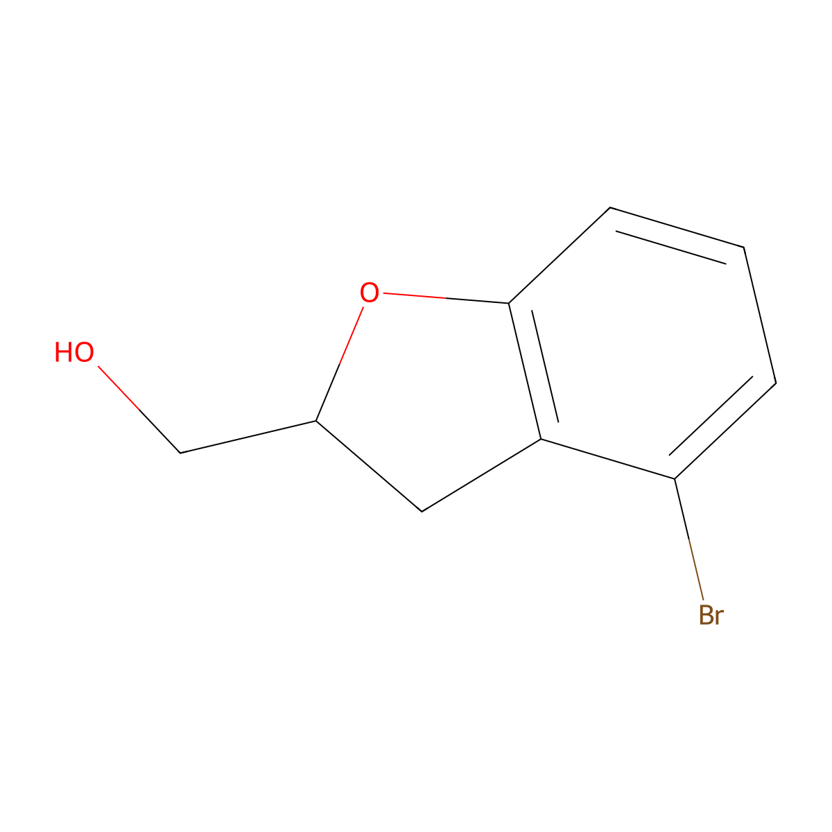(4-Bromo-2,3-dihydrobenzofuran-2-yl)methanol molecular structure, CAS 312608-50-7