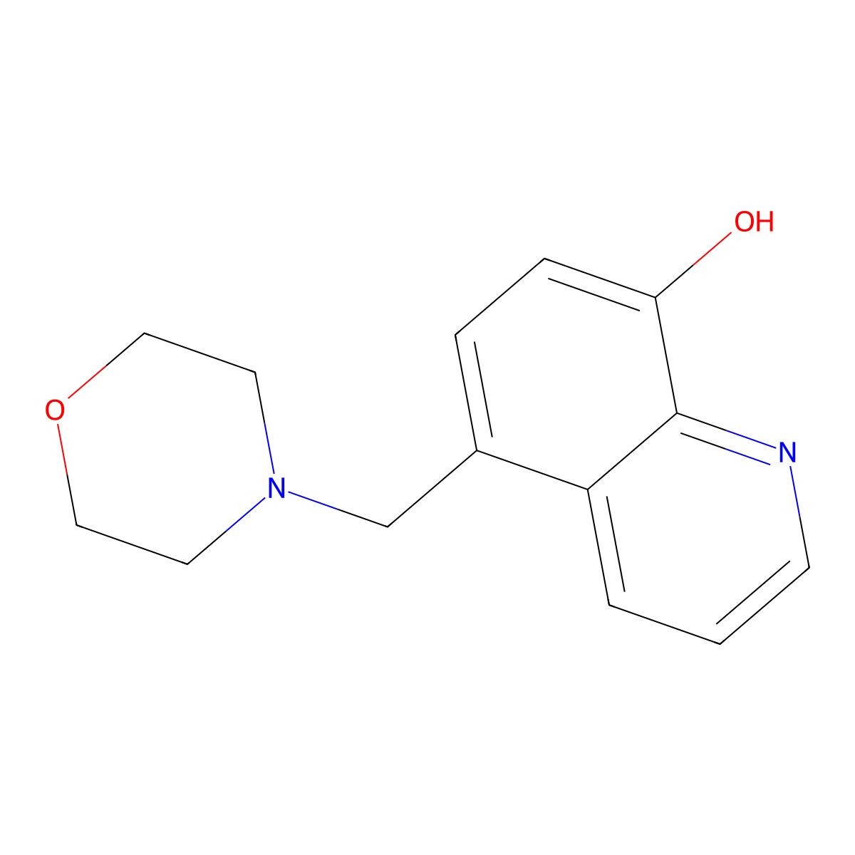 5-(4-Morpholinylmethyl)-8-quinolinol molecular structure, CAS 312611-90-8