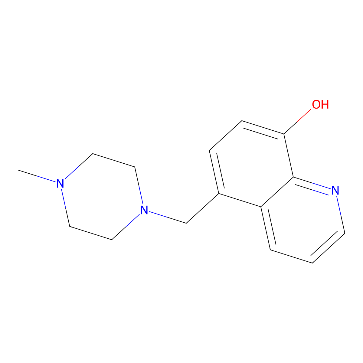 5-[(4-Methylpiperazin-1-yl)methyl]quinolin-8-ol molecular structure, CAS 312611-91-9
