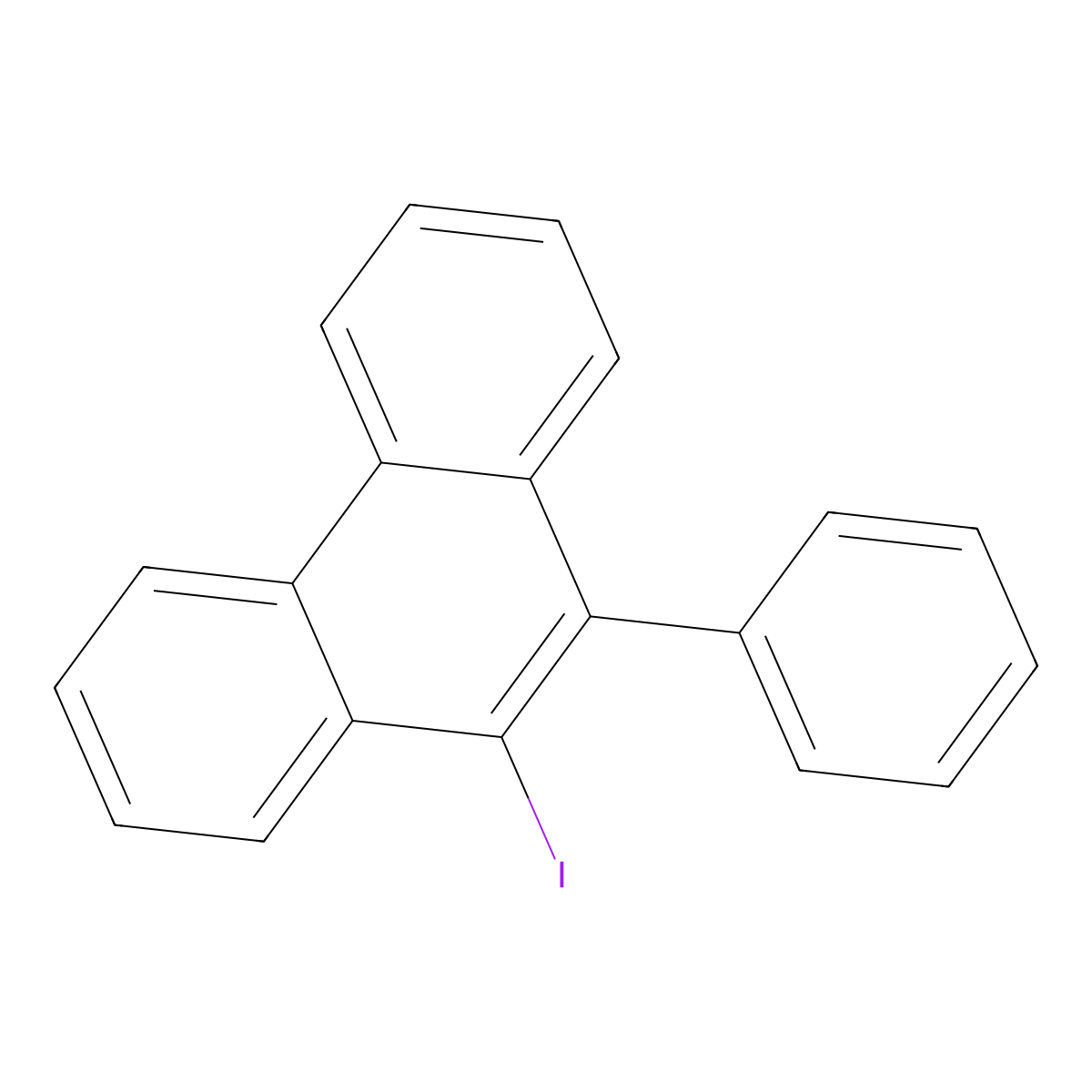 9-Iodo-10-phenylphenanthrene molecular structure, CAS 312612-61-6