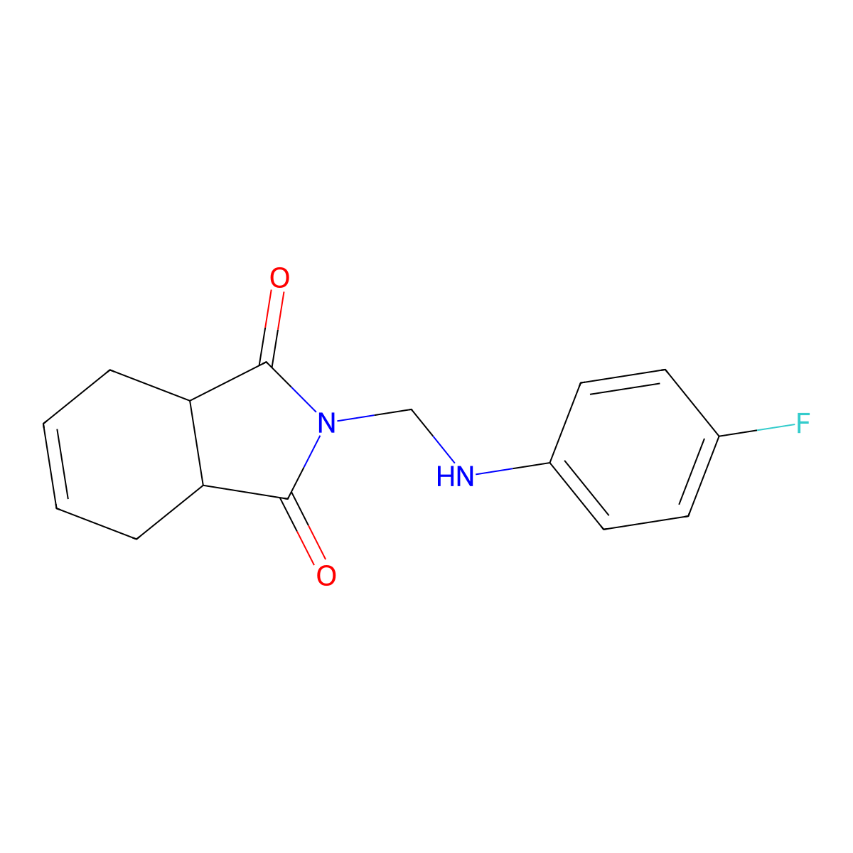 2-{[(4-fluorophenyl)amino]methyl}-3a,4,7,7a-tetrahydro-1H-isoindole-1,3(2H)-dione molecular structure, CAS 312612-63-8
