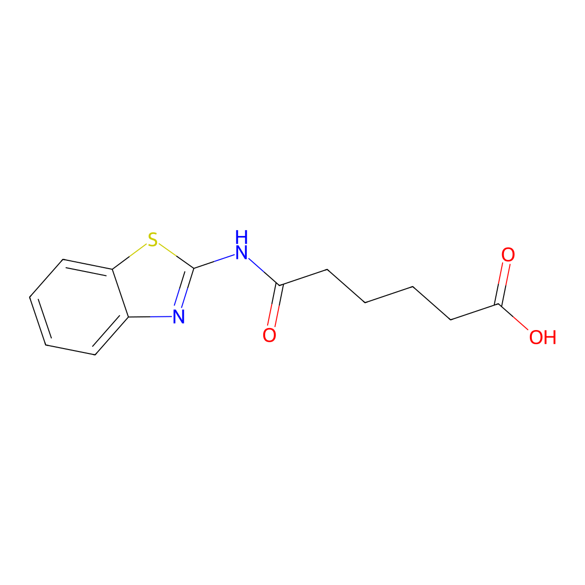 5-(Benzothiazol-2-ylcarbamoyl)-pentanoic acid molecular structure, CAS 312614-93-0