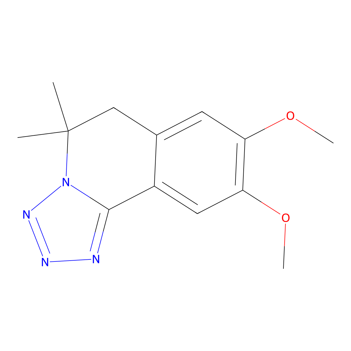 8,9-Dimethoxy-5,5-dimethyl-5,6-dihydrotetrazolo[5,1-a]isoquinoline molecular structure, CAS 312615-31-9