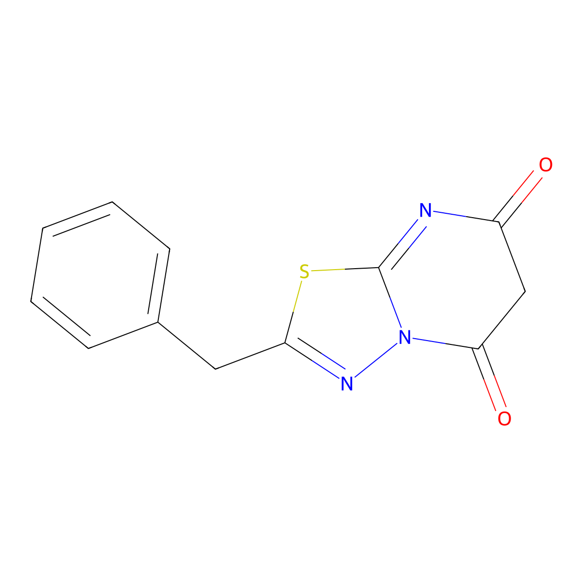 2-benzyl-5H-[1,3,4]thiadiazolo[3,2-a]pyrimidine-5,7(6H)-dione molecular structure, CAS 312615-51-3