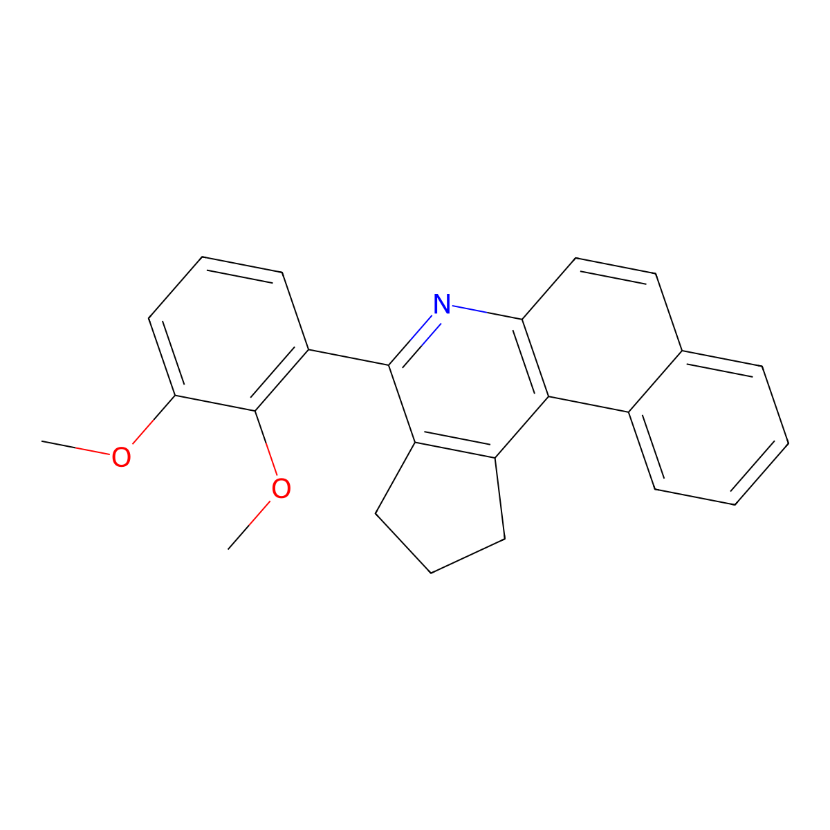 4-(2,3-dimethoxyphenyl)-2,3-dihydro-1H-benzo[f]cyclopenta[c]quinoline molecular structure, CAS 312615-95-5