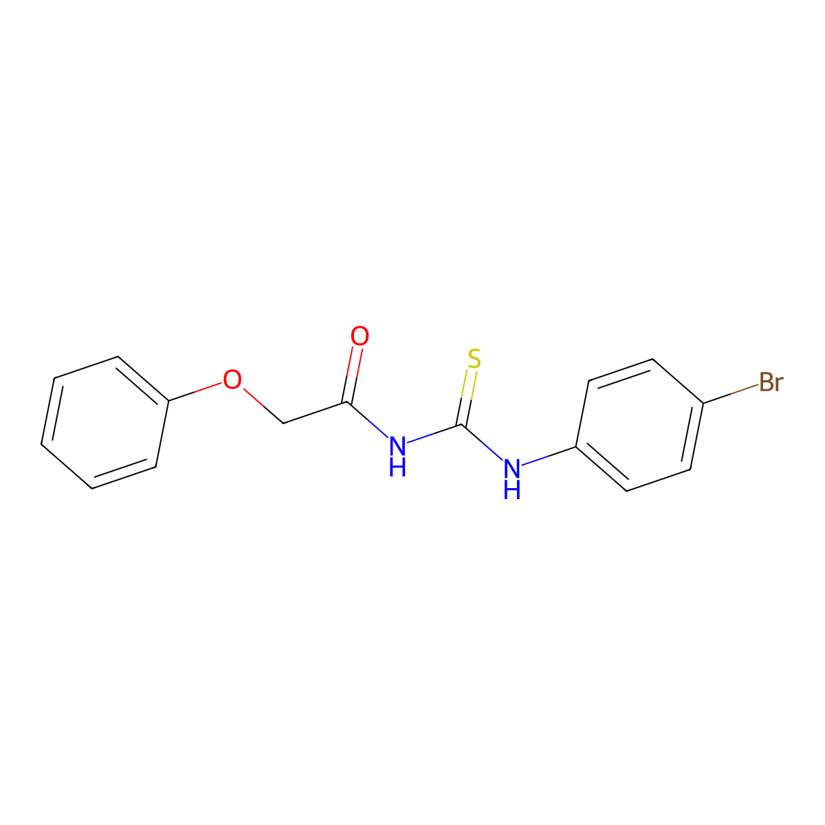 N-[(4-bromophenyl)carbamothioyl]-2-phenoxyacetamide molecular structure, CAS 312616-56-1