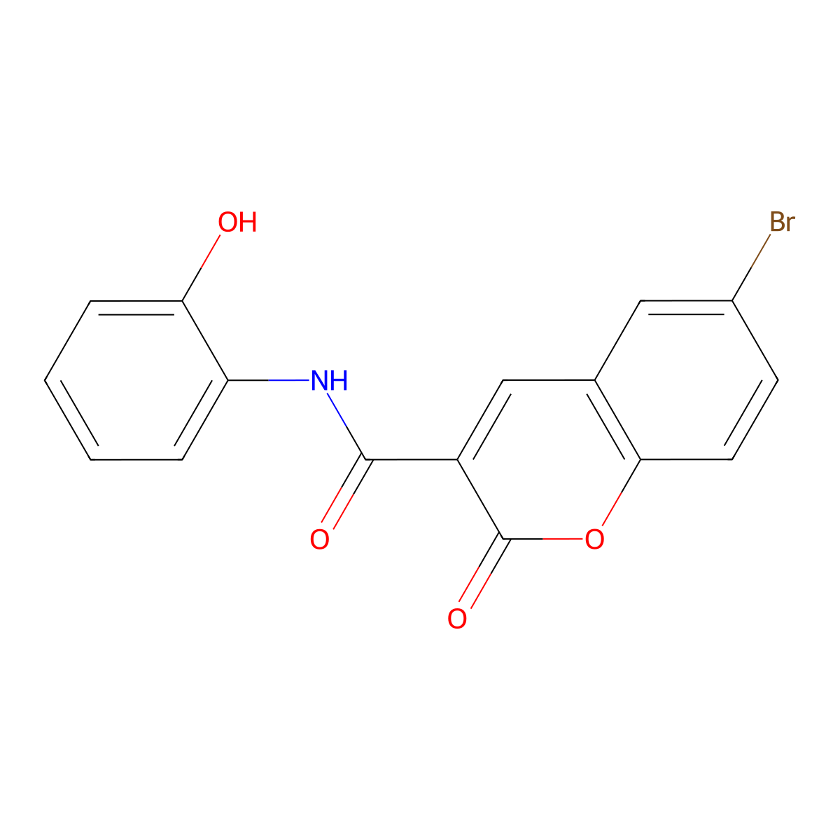 6-bromo-N-(2-hydroxyphenyl)-2-oxo-2H-chromene-3-carboxamide molecular structure, CAS 312616-85-6
