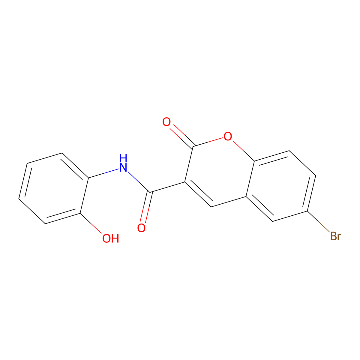 6-bromo-N-(2-hydroxyphenyl)-2-oxo-2H-chromene-3-carboxamide molecular structure, CAS 312616-85-6