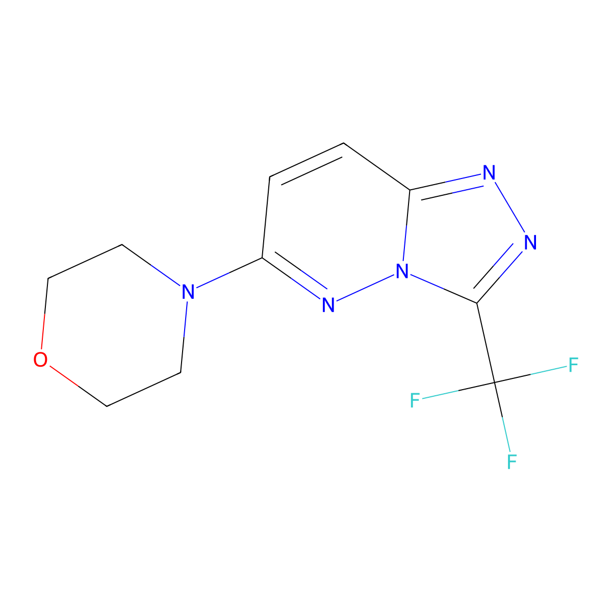 4-[3-(Trifluoromethyl)-[1,2,4]triazolo[4,3-b]pyridazin-6-yl]morpholine molecular structure, CAS 312617-37-1