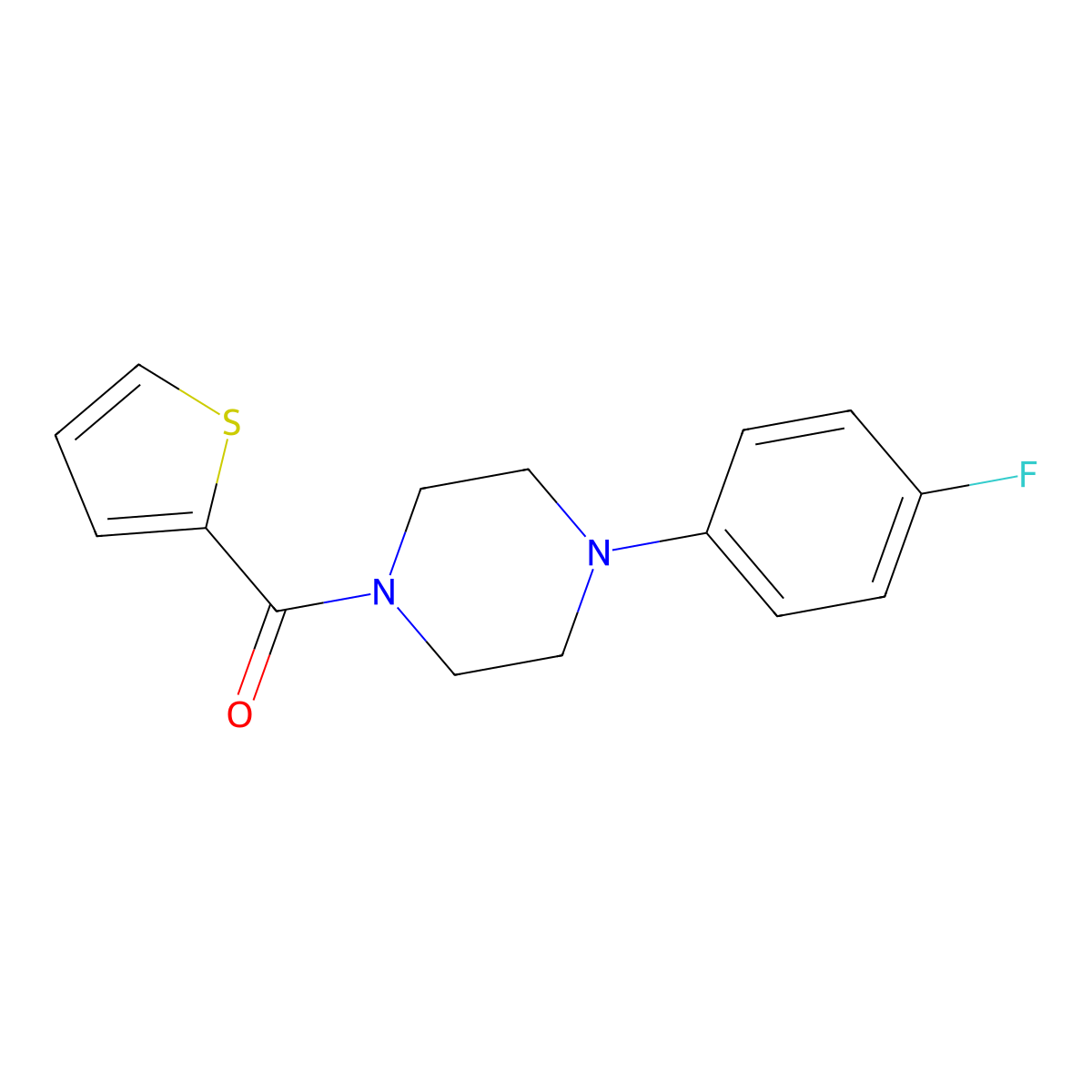 1-(4-Fluorophenyl)-4-(thiophene-2-carbonyl)piperazine molecular structure, CAS 312617-60-0