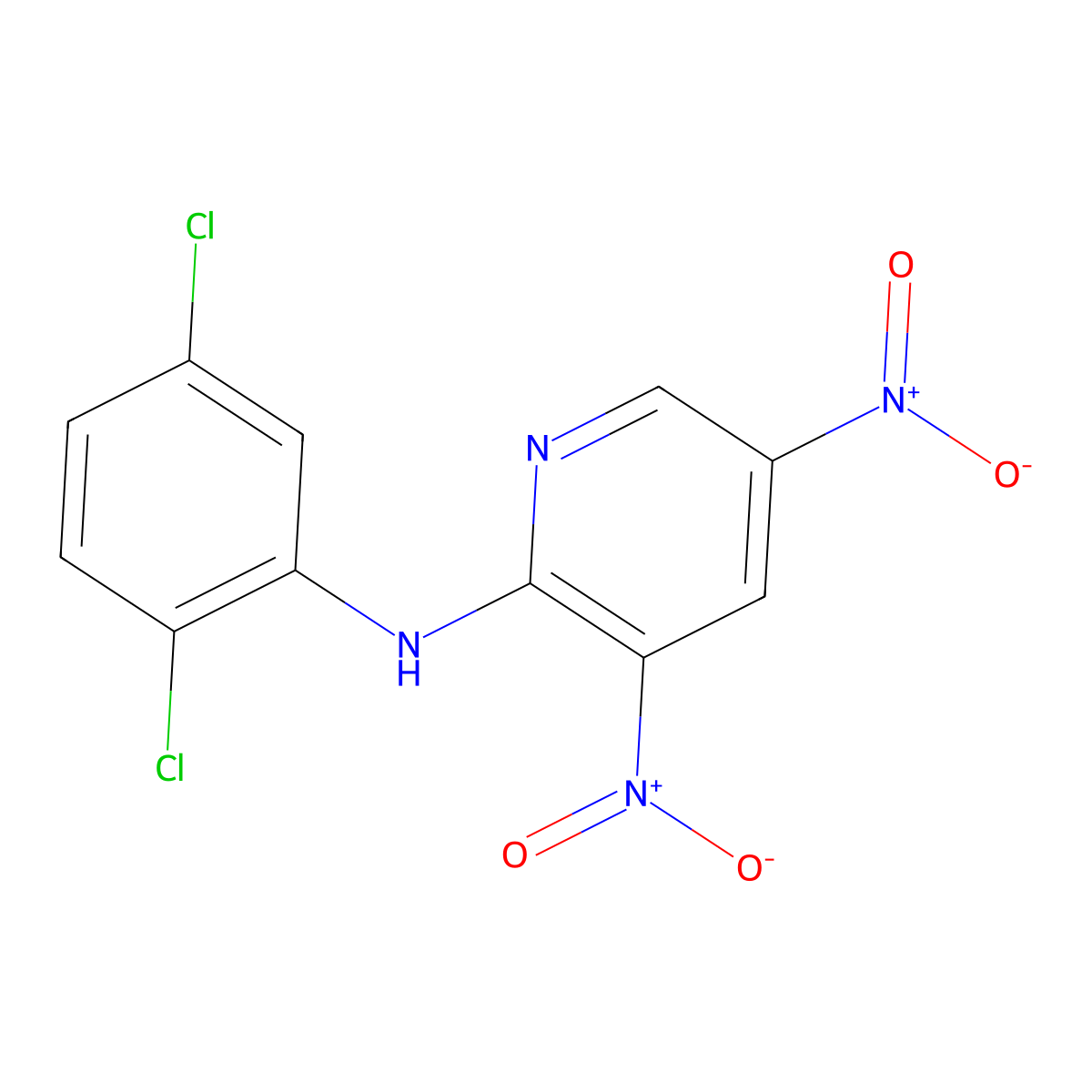 N-(2,5-dichlorophenyl)-3,5-dinitropyridin-2-amine molecular structure, CAS 312617-64-4