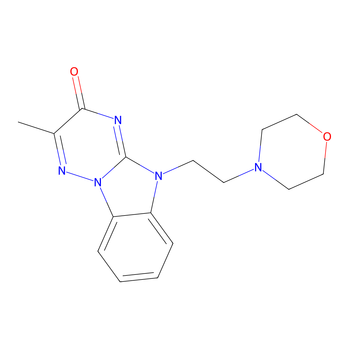 2-Methyl-5-(2-morpholin-4-ylethyl)-[1,2,4]triazino[2,3-a]benzimidazol-3-one molecular structure, CAS 312617-71-3