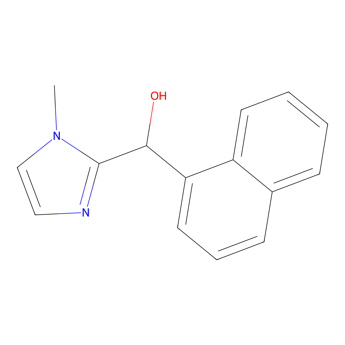 (1-Methylimidazol-2-yl)-naphthalen-1-ylmethanol molecular structure, CAS 312617-81-5