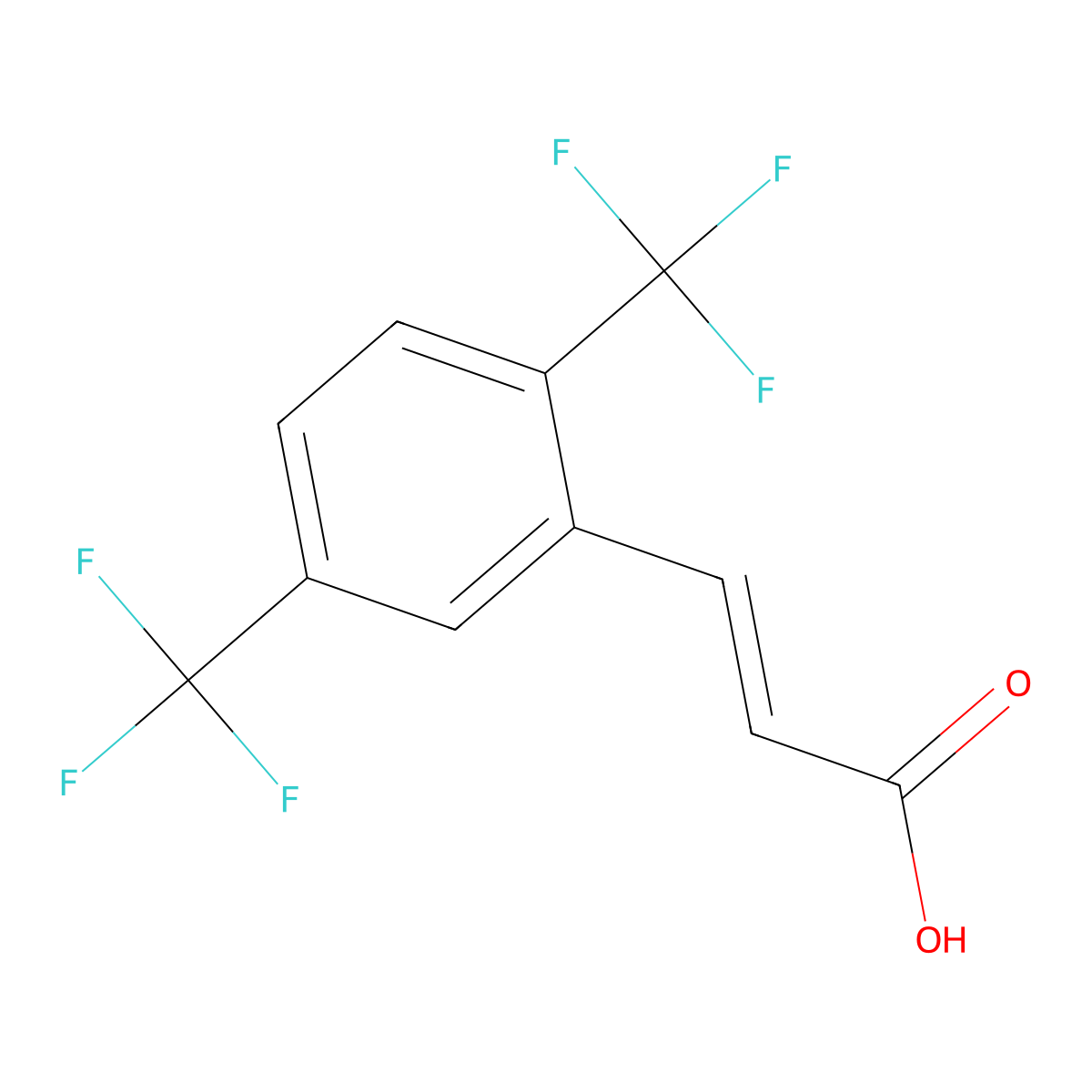 (2E)-3-(2,5-Bis(trifluoromethyl)phenyl)-2-propenoic acid molecular structure, CAS 312619-48-0