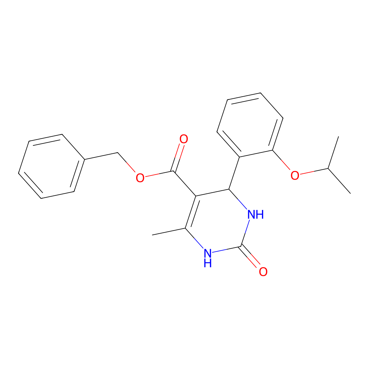 Benzyl 6-methyl-2-oxo-4-[2-(propan-2-yloxy)phenyl]-1,2,3,4-tetrahydropyrimidine-5-carboxylate molecular structure, CAS 312620-32-9